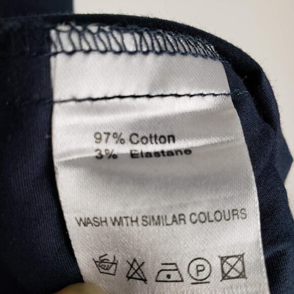 Shabby Apple Pencil Skirt Nautical Pinup Retro Wiggle Navy Blue Size XS - Picture 6 of 7